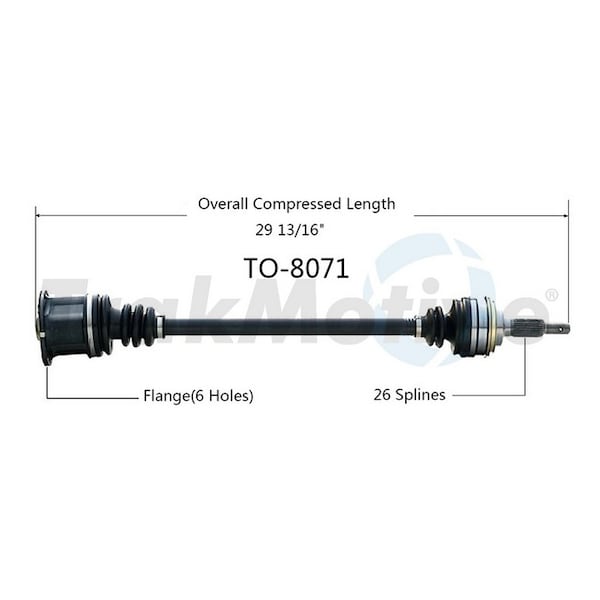 Surtrack Axle Cv Axle Shaft, To-8071 TO-8071 - main